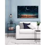 BORDO SANAT 70x40cm Gece Dekoratif Duvar Kanvas Tablo