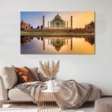 BORDO SANAT 70x40cm Tac Mahal Dekoratif Duvar Kanvas Tablo