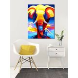 BORDO SANAT 70x95cm Fil Dekoratif Duvar Kanvas Tablo