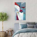 BORDO SANAT 80x130cm Soyut Dekoratif Duvar Kanvas Tablo