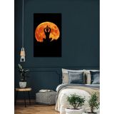 BORDO SANAT 80x130cm Yoga Dekoratif Duvar Kanvas Tablo