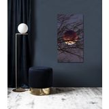 BORDO SANAT 80x150cm Dolunay Dekoratif Duvar Kanvas Tablo