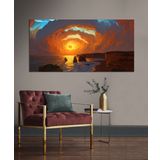 BORDO SANAT 80x40cm Manzara Dekoratif Duvar Kanvas Tablo BRD-SNT-M-0355