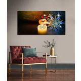 BORDO SANAT 80x40cm Mumlar Dekoratif Duvar Kanvas Tablo BRD-SNT-M-0341