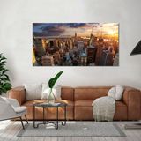 BORDO SANAT 80x40cm New York Dekoratif Duvar Kanvas Tablo