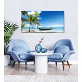 BORDO SANAT 80x40cm Sahil Dekoratif Duvar Kanvas Tablo BRD-SNT-M-0431