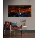 BORDO SANAT 80x40cm Soyut Dekoratif Duvar Kanvas Tablo BRD-SNT-M-0301