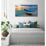 BORDO SANAT 80x40cm Tekne Dekoratif Duvar Kanvas Tablo