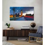 Bordo Sanat BRD-SNT-M-0245 70x40 cm Londra Dekoratif Duvar Kanvas Tablo