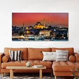 Bordo Sanat BRD-SNT-M-0261 80x40 cm İstanbul Dekoratif Duvar Kanvas Tablo