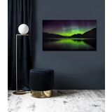 Bordo Sanat BRD-SNT-M-0419 80x40 cm Kuzey Işıkları Dekoratif Duvar Kanvas Tablo