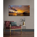 Bordo Sanat BRD-SNT-M-0466 80x40 cm Günbatımı Dekoratif Duvar Kanvas Tablo