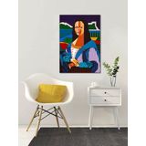 Bordo Sanat BRD-SNT-M-0537 50x70 cm Mona Lisa Soyut Dekoratif Duvar Kanvas Tablo