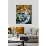 Bordo Sanat BRD-SNT-M-0659 60x75 cm Soyut Dekoratif Duvar Kanvas Tablo