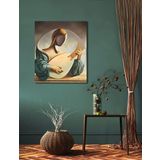 Bordo Sanat BRD-SNT-M-0698 70x85 cm Soyut Dekoratif Duvar Kanvas Tablo