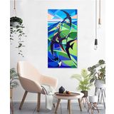Bordo Sanat BRD-SNT-M-0857 60x120 cm Soyut Dekoratif Duvar Kanvas Tablo