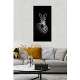 Bordo Sanat BRD-SNT-M-1090 40x80 cm Zebra Dekoratif Duvar Kanvas Tablo