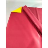 Bordo & Sarı Çift Renkli Buket Ambalaj Kağıdı Parlak Yüzeyli Çiçek Sarma ve Hediye Paketi 57X57 4 Adet - Bordo - Sarı