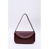 Bordo Shk150 Suni Deri Astarlı Çıtçıtlı Ayarlanabilir Askılı El, Kol ve Omuz Çantası