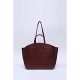 Bordo Shk163 Çift Askılı, Makyaj Çantalı, Çıtçıtlı Büyük Boy El, Kol ve Omuz Çantası