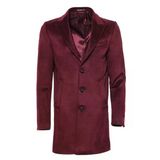 Bordo Sivri Yaka Slim Fit Kaban - Wessi