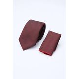 Bordo-Siyah Desenli 7 Cm Kravat 1090260127