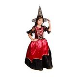 Bordo Tarlatanlı Cadı Kostümü + Cadı Şapkası - Cadılar Bayramı Kostümü - Halloween Kostüm