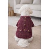 Bordo Tüvit Küçük Irk Köpek Ceketi (2XL)