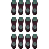 Bordo Ultra Lüks Görünmez 12'li Bambu Erkek Çorap CRP376 - 41 - 44