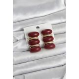 Bordo Vintage Model Gold Renk Kadın Küpe - Lisinya