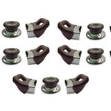 Bordo / Visne Tencere Yan Kulplari Ve Kapak Kulpu Seti - 5 Set