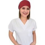 Bordo Yıldız Desenli Cerrahi Bone B11