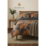 Boreas Home Bella Premium Çarşafı Lastikli Çift Kişilik Nevresim Takımı - Gri - 200 x 220 cm