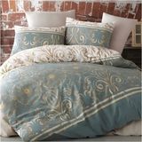 Boreas Home Çarşafı Lastikli Tek Kişilik Nevresim Takımı Saray - 160 x 220 cm - Yeşil