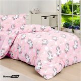 Boreas Home Kız Çocuk Hayal Dünyası Unicorn Pembe Tek Kişilik Nevresim Takımı - 160 x 220 cm - Toz Pembe