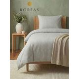 Boreas Home Lines Premium Çarşafı Lastikli Tek Kişilik Nevresim Takımı - Açık Gri - 160 x 220 cm