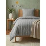 Boreas Home Lines Premium Çarşafı Lastikli Tek Kişilik Nevresim Takımı - Antrasit - 160 x 220 cm