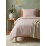 Boreas Home Lines Premium Çarşafı Lastikli Tek Kişilik Nevresim Takımı - Toz Pembe - 160 x 220 cm