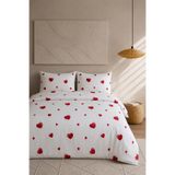 Boreas Home Mini Kalpli Pamuklu Lastikli Çarşaflı Çift Kişilik Nevresim Takımı 200x220 cm Beyaz