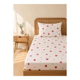 Boreas Home Mini Kalpli Ranforce Tek Kişilik Lastikli Çarşaf ve Yastık Kılıfı Seti 100x200 cm Beyaz