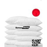 Boreas Home Pamuklu Yastık Kılıfı (50X70 Cm) - Beyaz, Fermuarlı, 10'lu Paket