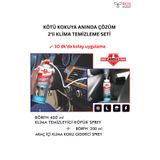 Börfh Klima Temizleyici Sprey Seti Araç Klima Köpüğü 400 ml + Koku Giderici 200 ml
