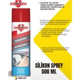 Börfh Silikon Sprey 500 Ml, Tamponlar, Çıtalar, Plastik Raylar, Yuvalar, Kapı Lastikleri, Lastik Contalar, Lastik Körükler ve Hortumlar Için Kullanılır