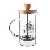 Borikat Cam Lüx 350ml Bambu Kapaklı French Press