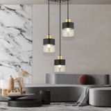Boris 3lü Yuvarlak Siyah Gold Sarkıt Modern Genç Odası Mutfak Retro Salon Avize