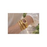 Boris Accessory Kadın Gümüş&gold Yılan-Medusa Model Taşlı Kol Saati