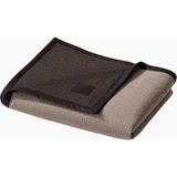 Bork Blanket HP803 Kaşmir ve Yünlü, Gerçek Deri Kenarlı Lüks Battaniye - 200 x 150 cm - Koyu Gri