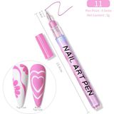 Born Pretty 0.5mm 3D Naıl Art Graffıtı Pen ( Tırnak Dekorasyon Çizim Kalemi ) - Pembe