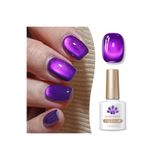 Born Pretty Blackish Purple Glass Bead Cat Magnetic Gel/ Ametist Işıltısı Kedi Gözü Kalıcı Oje-10ml