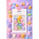 Born Pretty Glossy Teddy Bear 3D Nail Charm Set – Pastel Color Mix - Çok Renkli